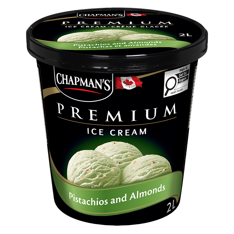 Product packaging of Pistachio and Almonds Ice Cream 2L