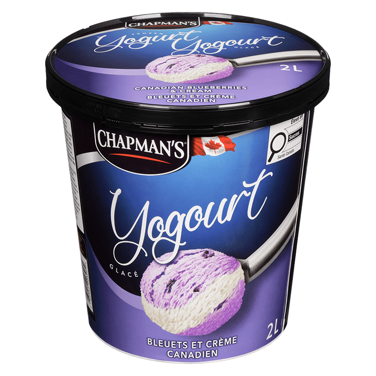Yogourt glacé bleuets et crème Canadien