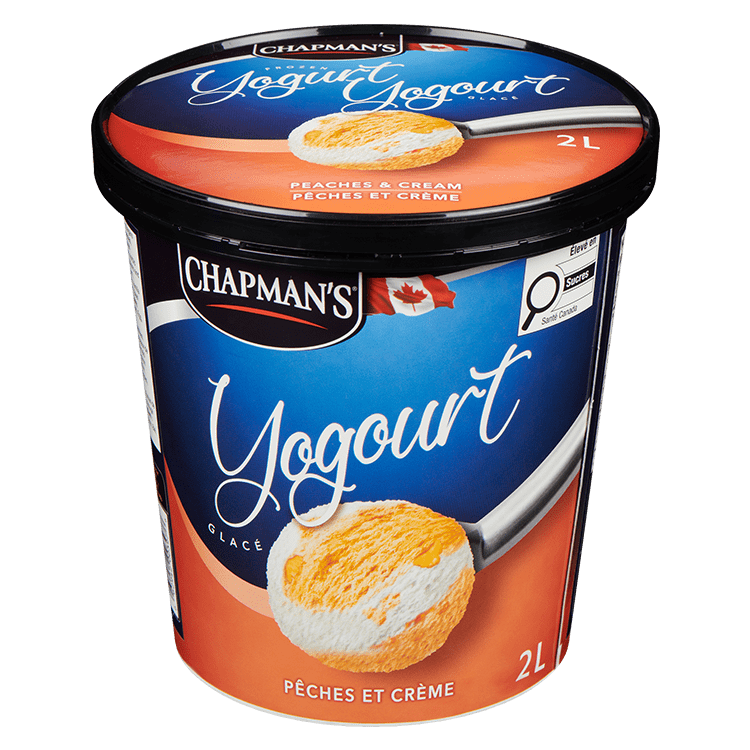 Yogourt glacé pèches et crème Canadienne