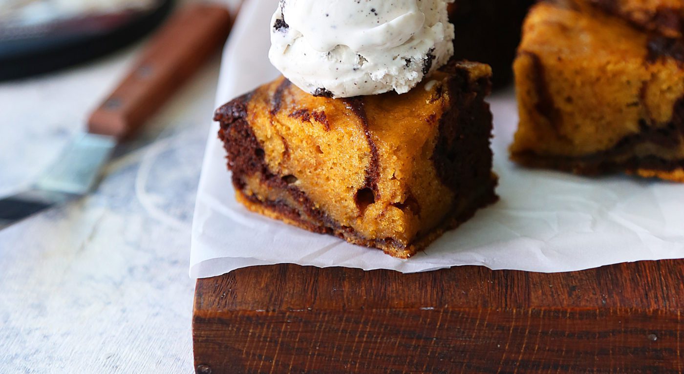 Pumpkin Recipe with ice cream on top