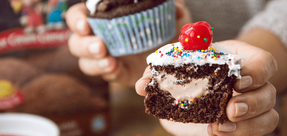 Delicious Ice Cream Cupcake made with Chapman's Ice Cream