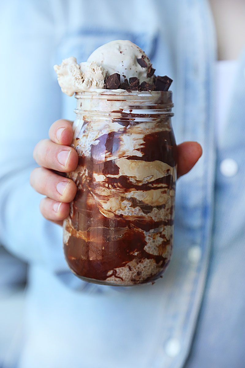 Milkshake à la vanilla et aux pépites de chocolat