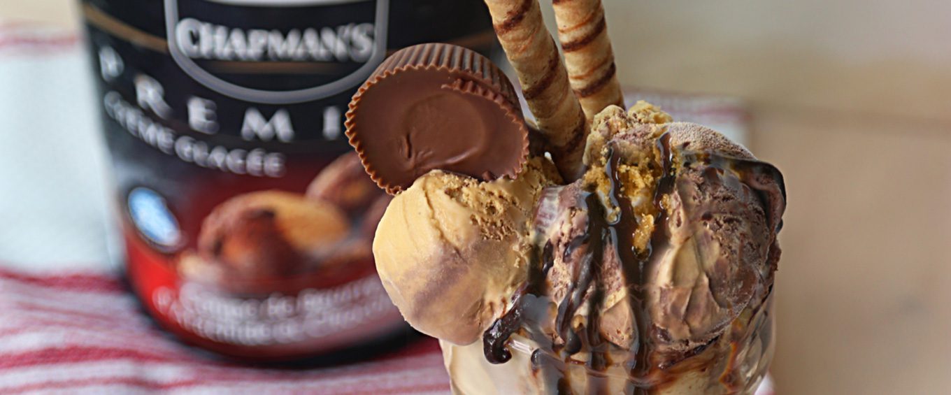 Chocolate Peanut Butter Explosion Milkshake made with Chapman's Chocolate Peanut Butter Cup Ice Cream