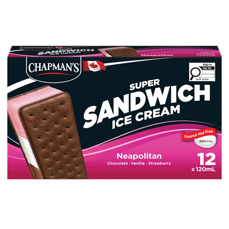Chapman's Neapolitan Ice Cream Sandwich