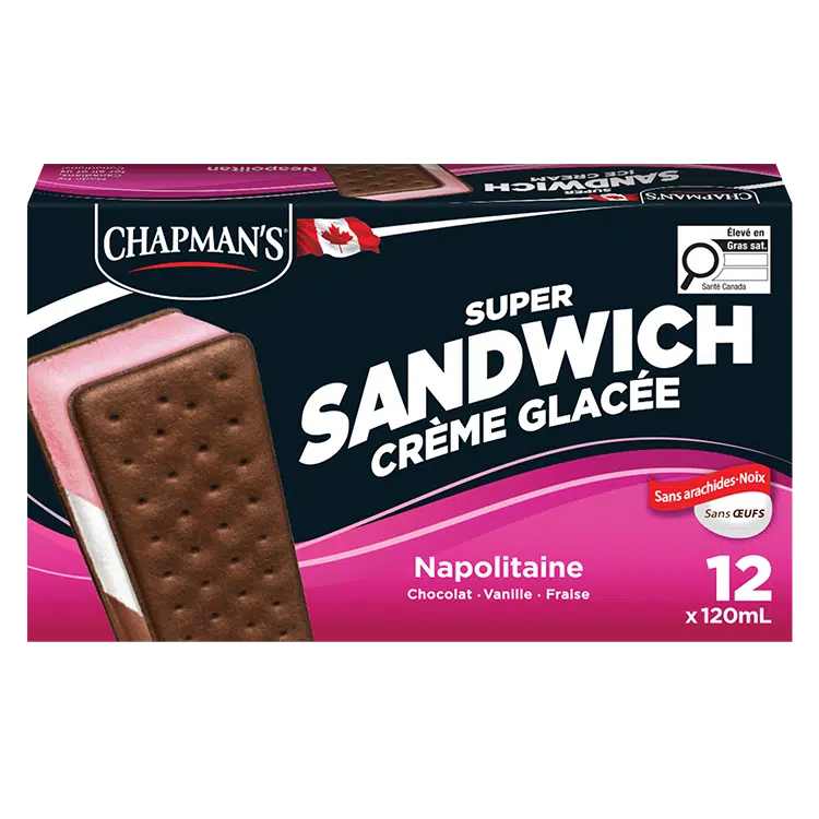 Chapman's Neapolitan Ice Cream Sandwich