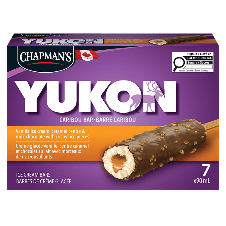 Chapman's Yukon Vanilla, Caramel & Milk Chocolate with Crispy Rice Pieces Ice Cream Bar