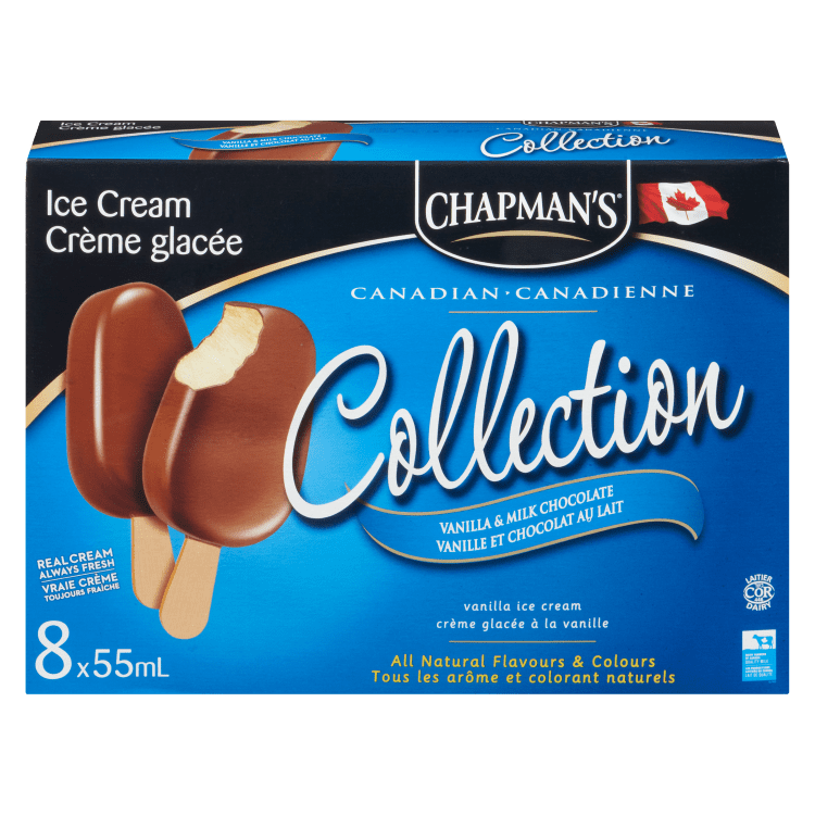 Barre de crème glacée Collection Canadienne chocolat au lait Chapman’s