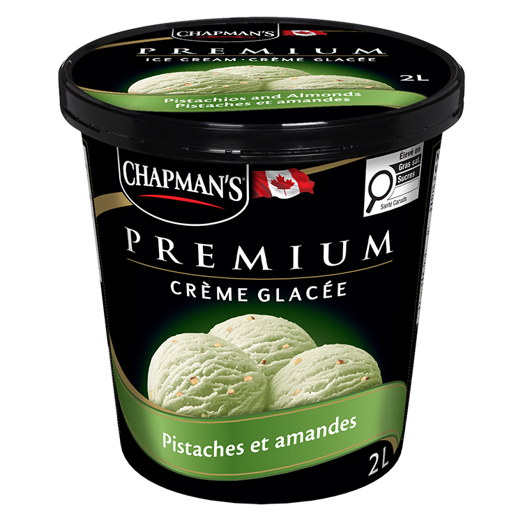 Crème glacée pistache et amandes 2L