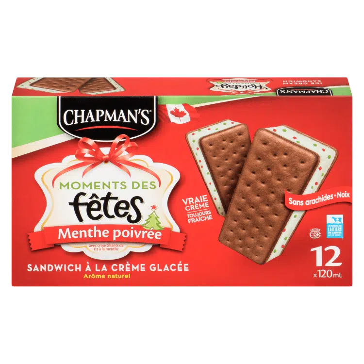 Chapman's Peppermint ice cream sandwich